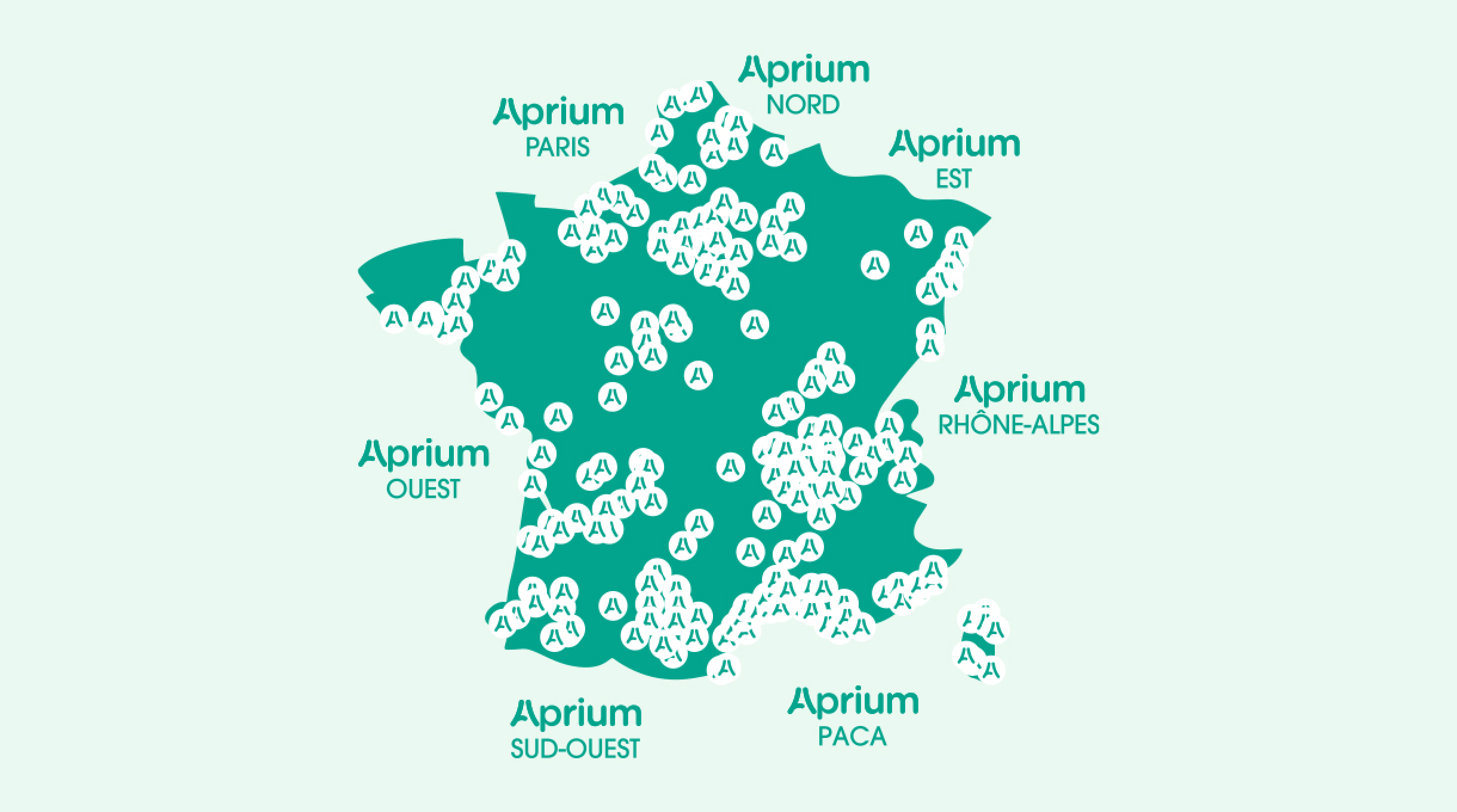 Carte de France des officines Aprium